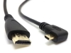 System-S Angled Micro HDMI to Standard HDMI Cable Adapter 50 cm