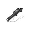 System-S Perche a selfie 78 cm  déclencheur à distance Jack 3,5 mm adaptateur clip 5,5 cm – 8 cm noire