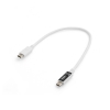 System-S USB 3.1 Type C (male) zu USB 3.1 Type C (male) Adapter Kabel Datenkabel Ladekabel 30 cm Weiss