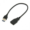 System-S USB 3.1 Type C (female) zu USB 3.0 Type A (male) Datenkabel Ladekabel Adapter Kabel Verlngerung 30 cm