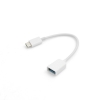 System-S USB Type C 3.1 to USB Type A Female 2.0 Host Adapter OTG Cable 17,5 cm in White