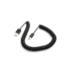 System-S Cavo spirale USB 3.1 Type C (maschio) / USB 2.0 A (maschio) 100-200 cm