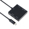 System-S USB 3.1 Type C zu TF SD MS Card Reader Kartenleser mit 3x USB 3.0 Typ A Port female Hub Adapter Stecker Daten Kabel