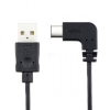 System-S USB Type-A to Right-Angled USB Type-C 90 degree Extension Cable for Data Sync & Charging