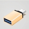 SYSTEM-S USB OTG On The Go Adapter USB Typ C 3.1 (male) zu USB A 3.0 (female) Konverter Adapter in der Farbe Gold