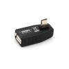 SYSTEM-S OTG Adapter USB A Host zu micro USB Stecker Adapter 90 Winkel Stecker On-The-Go Host Kabel