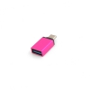SYSTEM-S USB OTG On The Go Adapter USB Typ C 3.1 (male) zu USB A 3.0 (female) Konverter Adapter in Pink