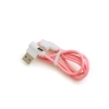 SYSTEM-S USB 3.1 Typ C 90 gewinkelt Winkelstecker zu USB 2.0 A Datenkabel Ladekabel Adapter Kabel 89 cm in Pink