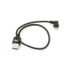 SYSTEM-S Micro USB 2.0 Kabel links gewinkelt 90 grad Winkelstecker Adapter Datenkabel Ladekabel ca. 27cm