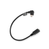 SYSTEM-S Micro USB 90 links gewinkelt Winkelstecker zu Micro USB Buchse Datenkabel Ladekabel  ca. 27cm Adapter Kabel Verlngerung