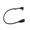 SYSTEM-S Mini USB (male) 90 Grad abwrts Winkel Kabel auf Mini USB (female) Adapter Kabel 27 cm