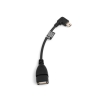 SYSTEM-S Mini USB 90 Grad links gewinkelt Winkelstecker auf USB Typ A (female) Buchse Kabel Daten- und Ladekabel 13 cm
