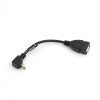 SYSTEM-S Micro USB OTG On The Go Host 90° Grad aufwärts Winkel Kabel auf USB Typ A Buchse Adapter Kabel 13 cm