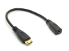 SYSTEM-S Mini HDMI Typ C (male) auf Micro HDMI Typ D v1.4 Buchse Kabel Adapter Converter