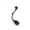 SYSTEM-S USB A Buchse Host Kabel zu Micro USB (male) 90 Grad links gewinkelt Winkelstecker Adapter OTG On The Go Host Kurzkabel 13,5 cm