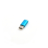 SYSTEM-S USB 3.1 Typ C Stecker auf Micro USB 2.0 Buchse Adapter Converter Adapterstecker in Blau