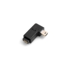 SYSTEM-S Micro USB Buchse zu Mini USB Stecker 90° Grad Winkel Links Gewinkelt Winkelstecker Adapter Stecker