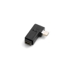 SYSTEM-S Mini USB Buchse auf Micro USB Stecker 90° Rechts Gewinkelt Winkelstecker Adapter