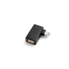 SYSTEM-S USB Typ A Buchse auf Mini USB Stecker 90° OTG Host Cable Flash Drive Verbindung mit extra Micro USB Anschluss für Smartphone Tablet PC