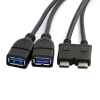 SYSTEM-S Dual USB 3.1 Typ C Kabel zu 2x USB A 3.0 Buchse fr MacBook Pro