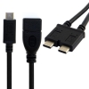 SYSTEM-S Dual USB 3.1 Typ C Kabel zu USB 3.1 Typ C Stecker und USB A 3.0 Buchse fr MacBook Pro