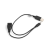 SYSTEM-S 3in1 OTG Host Micro USB (male) zu USB A 2.0 (male/female) Kabel 30 cm