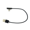 SYSTEM-S USB 3.1 Type C Stecker 90 gewinkelt zu USB A 2.0 Stecker Adapter Kabel Datenkabel Ladekabel 25 cm