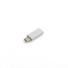 SYSTEM-S Micro USB Stecker auf USB Typ C Eingang Adapter Converter Adapterstecker Farbe Wei
