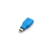 SYSTEM-S USB 3.1 Adapter Typ C Stecker auf A 2.0 Buchse in Blau