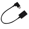 SYSTEM-S OTG Host USB A 2.0 female zu USB 3.1 Type C male 90 Grad Gewinkelt Winkelstecker Adapter Datenkabel Kabel Verlngerung On-The-Go Host 17 cm in Schwarz