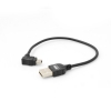 System-S Mini USB Kabel Datenkabel Ladekabel mit 90 Winkelstecker 90 Grad links gewinkelt 30 cm