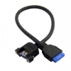 System-S USB Kabel Typ A 3.0 auf 20pin Motherboard Header Kabel Aufwrtskabel fr Panel Mount 30cm