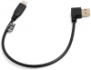 System-S USB-C Kabel 28cm USB 3.1 Type C Stecker zu USB A 3.0 90 Grad Links gewinkelt Stecker