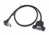 System-S USB Typ A 3.0 Kabel Aufwrts gewinkelt auf USB Typ A 3.0 Panel Mount Kabel 60cm