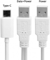 System-S Y- Kabel USB Typ A Stecker zu USB Typ A und USB Typ C 3.1 Stecker