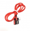 USB Typ C 3.1 Nylon Kabel auf umkehrbarer USB Schnittstelle Typ A 2.0 90 Grad gewinkelt in Rot 97 cm