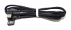 USB Typ C 3.1 Nylon Kabel auf umkehrbarer USB Schnittstelle Typ A 2.0 90 Grad gewinkelt in Schwarz 97 cm