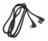 System-S Micro USB Kabel links gewinkelt auf USB Typ A 2.0 in Schwarz 98 cm