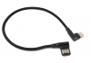 USB Typ C 3.1 Nylon Kabel auf umkehrbarer USB Schnittstelle Typ A 2.0 90 Grad gewinkelt in Schwarz 29 cm