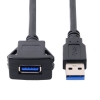 SYSTEM-S USB A 3.0 Buchse auf USB A 3.0 Stecker  Verlngerungskabel Einbaubuchse 100cm