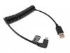 USB Kabel Typ A auf USB Typ C 3.1 90 gewinkelt  Spiralkabel  40 Bis 100 cm