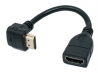 System-S HDMI Stecker Aufwärts Gewinkelt zu HDMI Standard Buchse 15cm Kabel