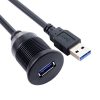 System-S 1m Dual USB A 3.0. Kabel Verlngerungskabel Einbaubuchse fr Unterputz Armaturenbrett