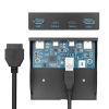 System-S USB HUB 2x Typ A 3.0 und 2x Typ C 3.1 Panel Mount zum Motherboard 20poliges Anschlusskabel fr 3,5