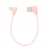 Micro USB Kabel 90 grad rechts gewinkelt  zu USB 2.0 Typ A 90 Grad rechts gewinkelt 20 cm in Rose