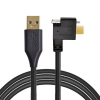USB 3.1 Kabel 1,2 m Typ C Stecker zu 3.0 Typ A Stecker Winkel Schraube Schwarz