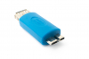 USB 3.0 Adapter Typ A Buchse zu Micro B Stecker Kabel in Blau