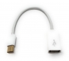 USB 3.1 Kabel 10 cm Typ C Stecker zu 2.0 Typ A Buchse Adapter in Wei
