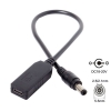 USB 3.1 Kabel 23cm Typ C Buchse zu DC 5,5 x 1,1 mm Stecker Adapter Ladekabel<