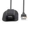 USB 2.0 Kabel fr Ruckscke mit Ladeanschluss Adapter in Schwarz